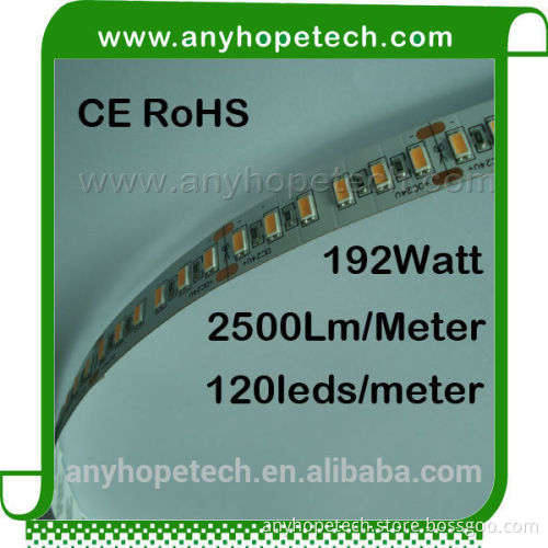 China factory directly sell DC24V 38.4W/M 3000K 600 led strip 5730